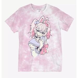 Animebae Pink Bunny Sailor Girl Tie-Dye T-Shirt. Small. NWT.
